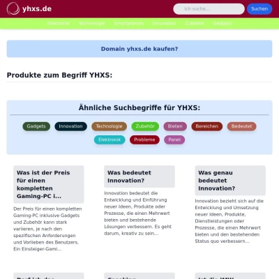 Screenshot yhxs.de