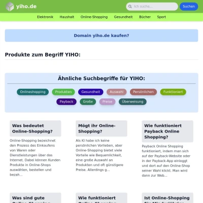 Screenshot yiho.de