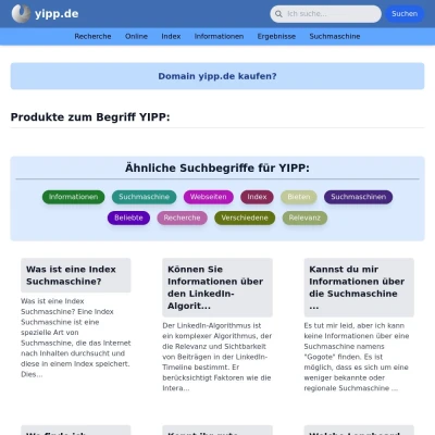 Screenshot yipp.de