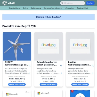 Screenshot yjt.de