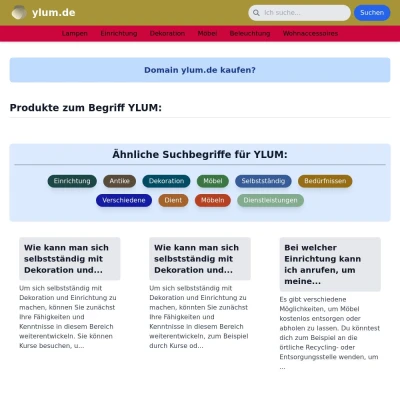 Screenshot ylum.de