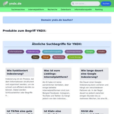 Screenshot yndx.de