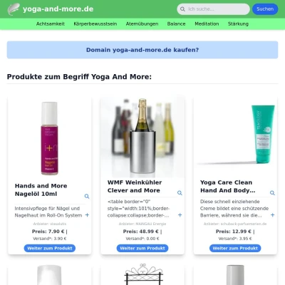 Screenshot yoga-and-more.de