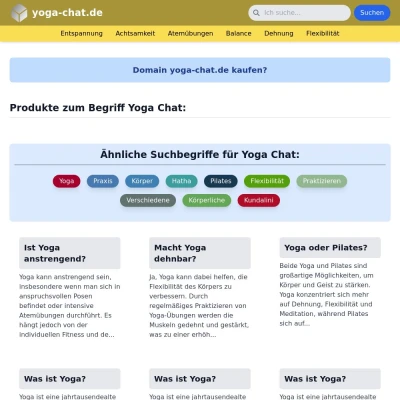 Screenshot yoga-chat.de