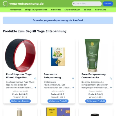 Screenshot yoga-entspannung.de