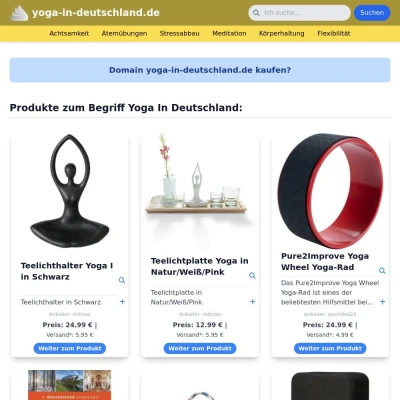 Screenshot yoga-in-deutschland.de