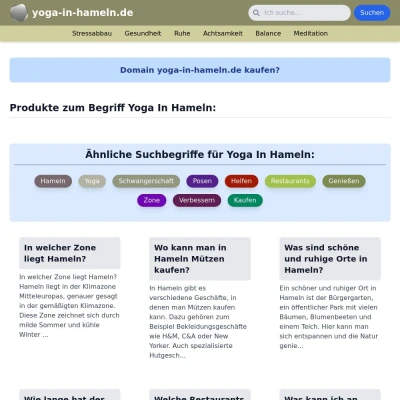 Screenshot yoga-in-hameln.de