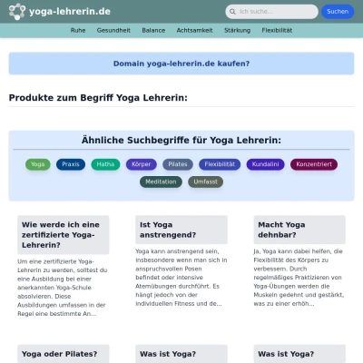 Screenshot yoga-lehrerin.de