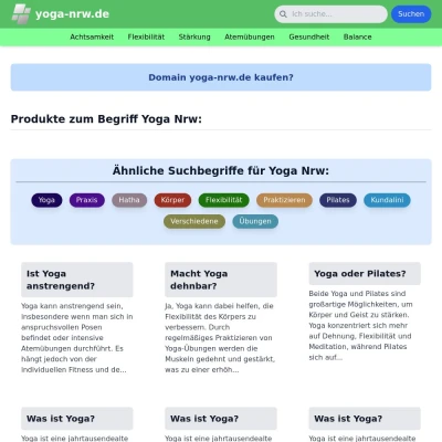 Screenshot yoga-nrw.de