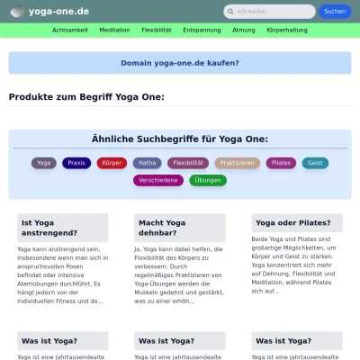 Screenshot yoga-one.de