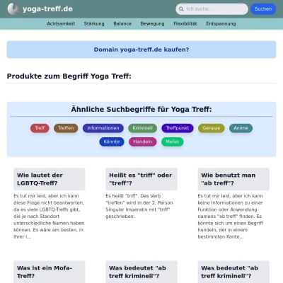 Screenshot yoga-treff.de