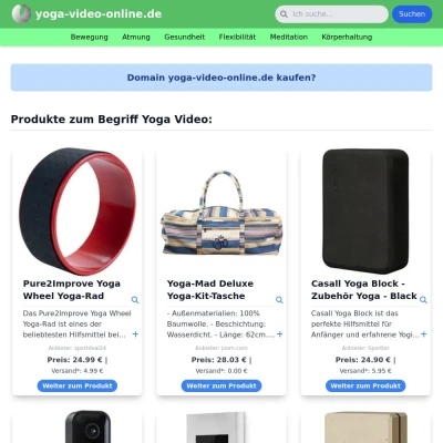 Screenshot yoga-video-online.de