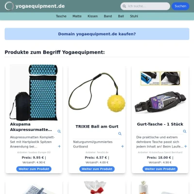 Screenshot yogaequipment.de