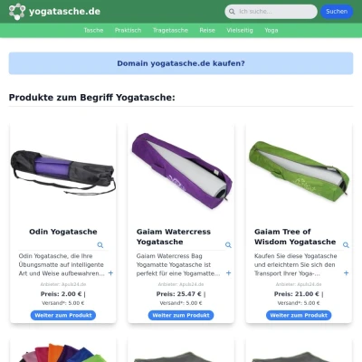 Screenshot yogatasche.de