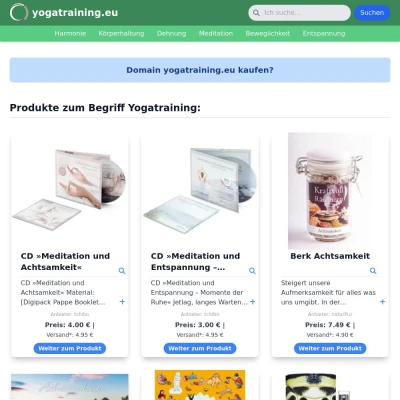 Screenshot yogatraining.eu