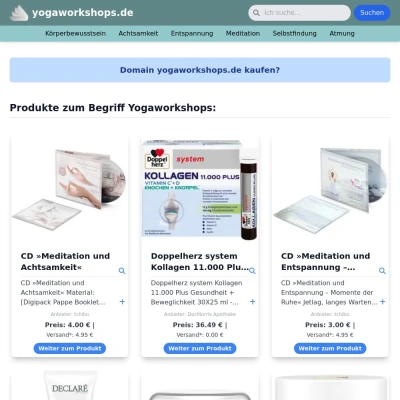 Screenshot yogaworkshops.de