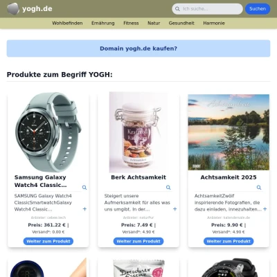 Screenshot yogh.de