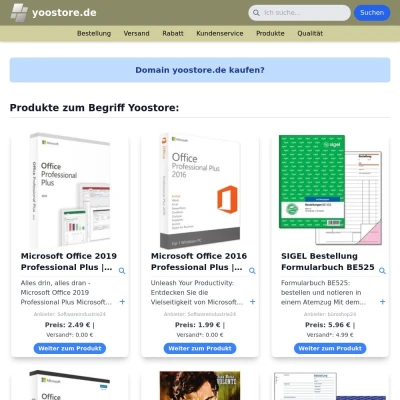 Screenshot yoostore.de