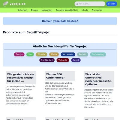 Screenshot yopejo.de