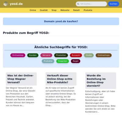 Screenshot yosd.de