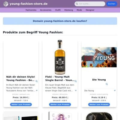 Screenshot young-fashion-store.de