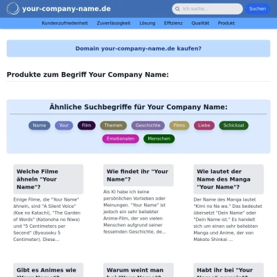 Screenshot your-company-name.de