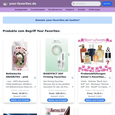 Screenshot your-favorites.de