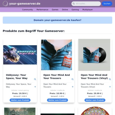 Screenshot your-gameserver.de