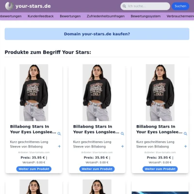 Screenshot your-stars.de