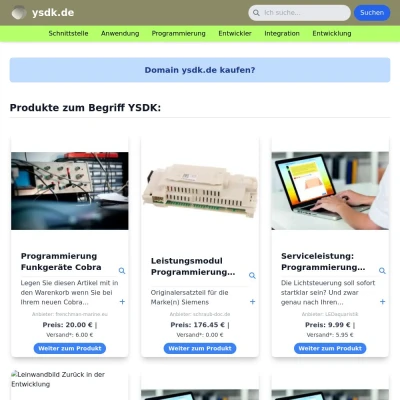 Screenshot ysdk.de
