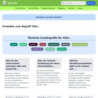 Screenshot yssl.de