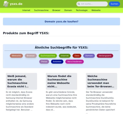 Screenshot ysxs.de