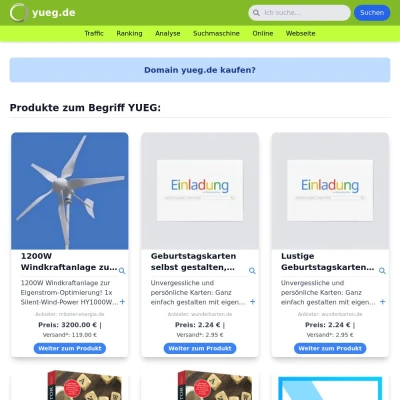 Screenshot yueg.de