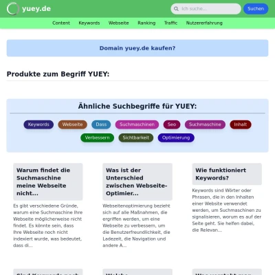 Screenshot yuey.de