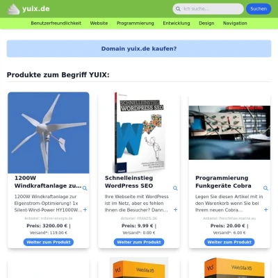 Screenshot yuix.de