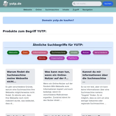 Screenshot yutp.de