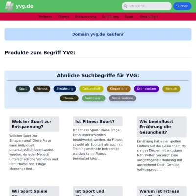 Screenshot yvg.de