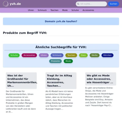 Screenshot yvh.de