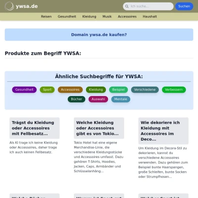 Screenshot ywsa.de