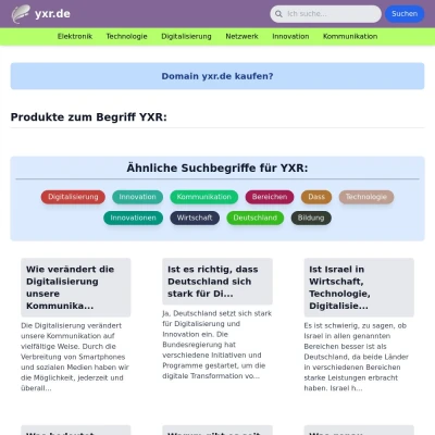 Screenshot yxr.de