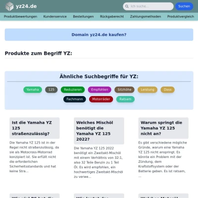 Screenshot yz24.de