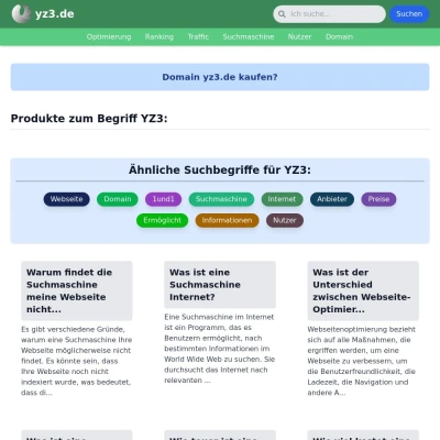 Screenshot yz3.de