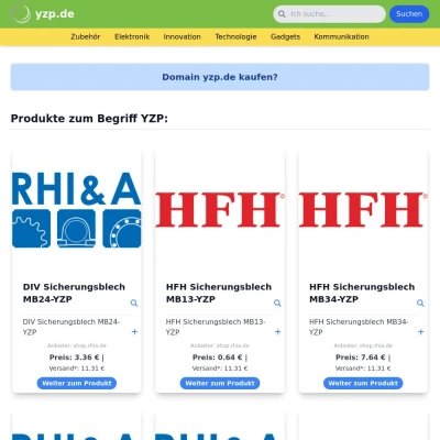 Screenshot yzp.de