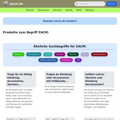 Screenshot zacm.de