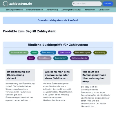 Screenshot zahlsystem.de