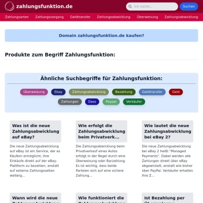 Screenshot zahlungsfunktion.de