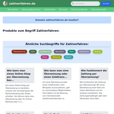 Screenshot zahlverfahren.de