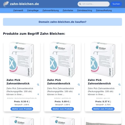 Screenshot zahn-bleichen.de