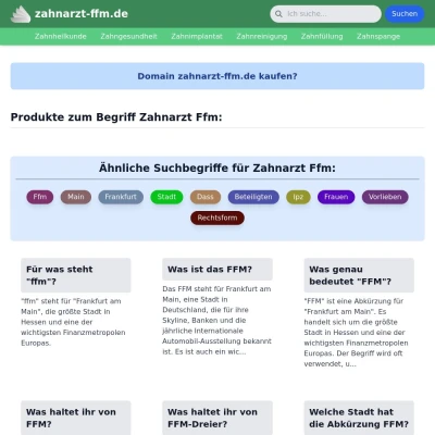 Screenshot zahnarzt-ffm.de