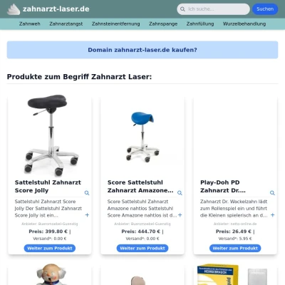 Screenshot zahnarzt-laser.de